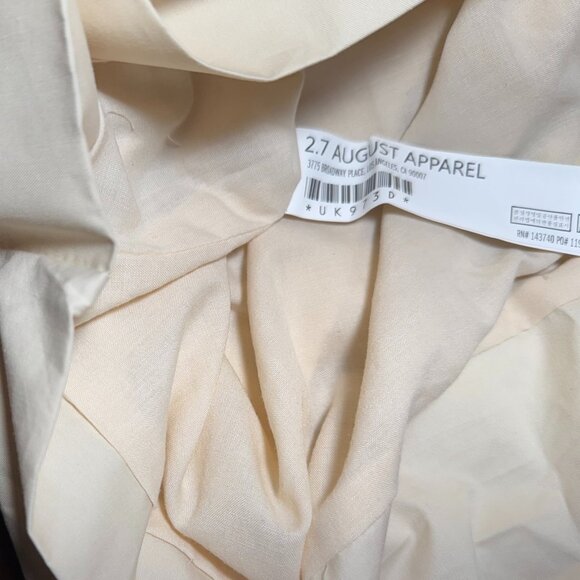 Endless Rose - Ruched Puff Sleeve Dress - Large - Ivory - Picture 6 of 8